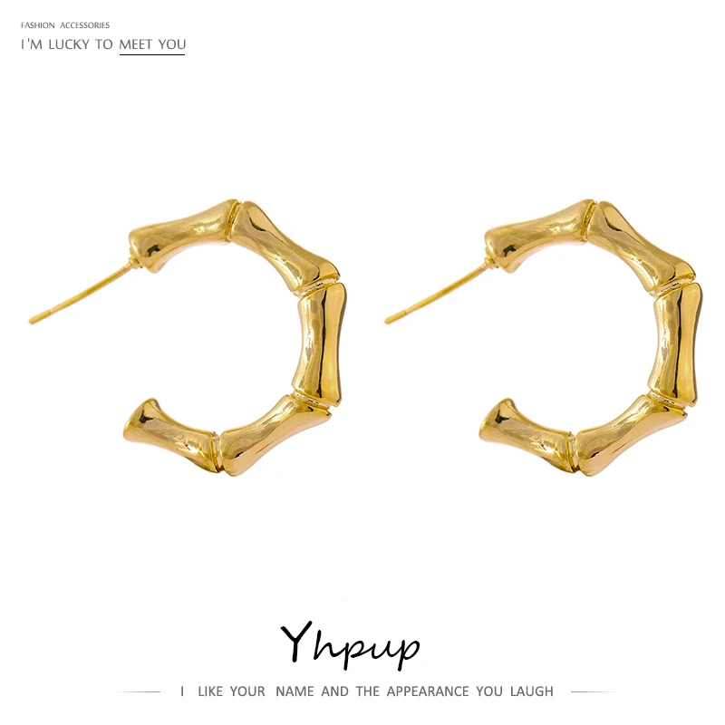 Yhpup Minimalist Textura De Metal Geometrice Cercei Stud De Vară De Cupru De Aur Femei La Modă, Farmec Bijuterii Accesorii Aniversare