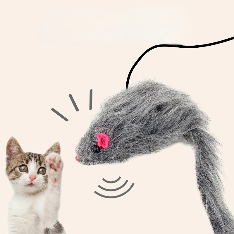 Simulare Mouse-ul Cat Jucării Retractabil Agățat Ușă Tip zgarieturii de Pisica Coarda Mouse-ul Amuzant Auto-hei Interactive Mouse-ul Jucărie Animal de casă Supplies