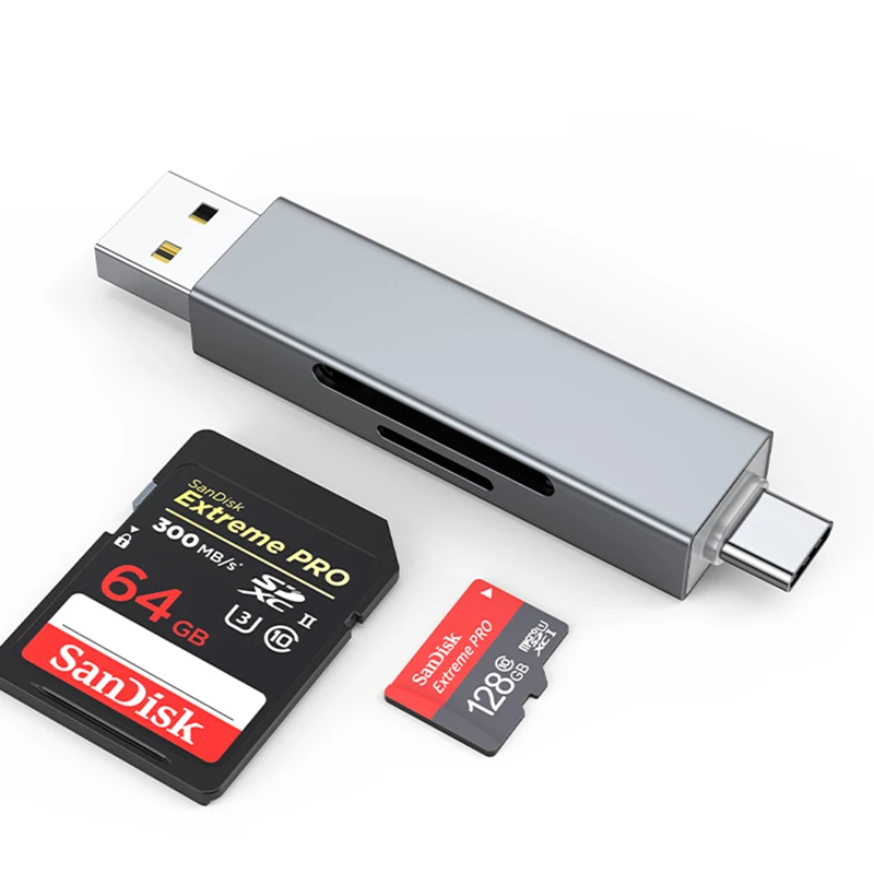 2in1 USB/Tip C, Cititor de Carduri USB 2.0 SD/Micro SD TF OTG Smart Adaptorul de Card de Memorie pentru Laptop USB2.0 Cititoare de Carduri SD