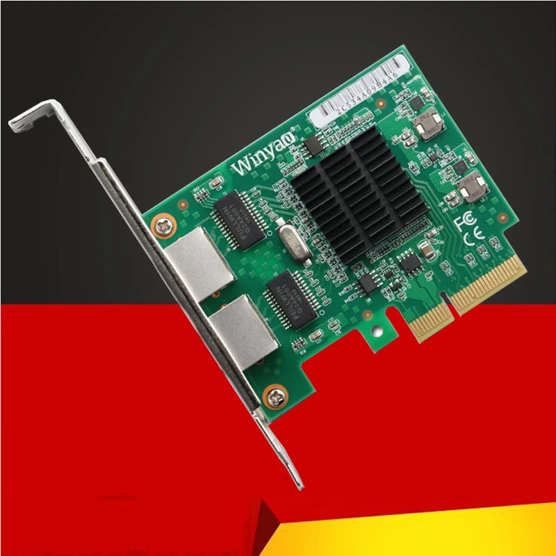 PCIe 4x Gigabit Dual Port Server de Rețea, 2*RJ45 Lan Adapter Card 10/100/1000Mbps Ethernet Controller pentru PC Desktop 82576 E1G42E