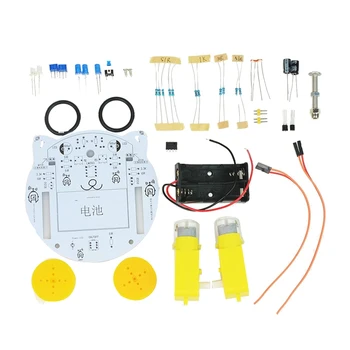 1Set MINI PISICA Linie de Patrulare Pisoi Robot de Sudare Kit Mini Robot de Învățare Electronică Kit PCB