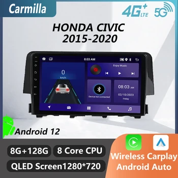 2 Din Autoradio pentru HONDA CIVIC 2015-2020 Radio Auto Stereo WiFi Carplay de Navigare GPS Multimedia Video Player Unitatea de Cap
