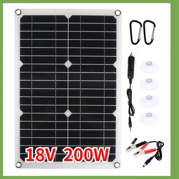 200W, 400W 18V Panou Solar Kit 12V Baterie de Încărcare Cu 30A 60A Controler USB Port Celule Banca de Putere pentru Telefonul RV Masina