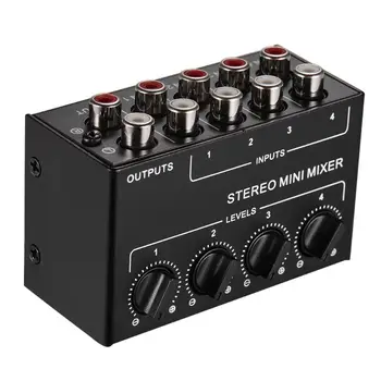 2023 Noi CX400 Mini Pasiv Stereo Mixer Rca 4 Canale, Mixer Pasiv Mic Mixer Mixer pentru KTV Acasă Etapă Muzică Stereo de Sunet