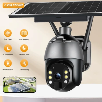 4G Solare IP WiFi 1080P Video CCTV Wireless Camera de Supraveghere de Exterior PTZ Baterie Securitate Protecție Impermeabil de Culoare de Noapte