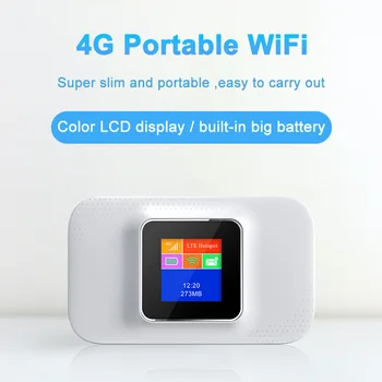 4G router wifi ecran LCD color modem LTE Sim Card Router MIFI buzunar hotspot baterie built-in WiFi portabil