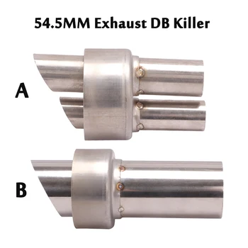 54.5 mm Universal Tobei de Eșapament Țeavă de DB Killer Detasabil Amortizorul de zgomot Reduce Zgomotul de Sunet Eliminator Modificate Pentru Motociclete