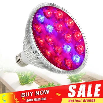 54W E27 LED-uri Cresc Light Fitolamp Red Led Albastru în Creștere Plante Lampă Răsad de Lumină Pentru Hidroponice cu efect de Seră Veges Flori de Creștere