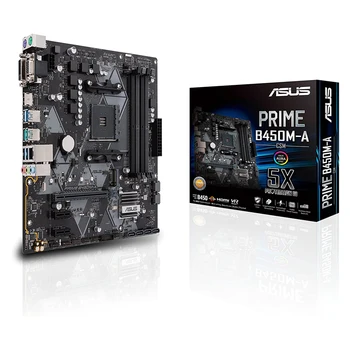 ASUS PRIM B450M-UN AMD B450M (Ryzen AM4) Placa de baza Micro ATX cu M. 2 de Sprijin, HDMI/DVI-D/D-Sub, SATA 6 Gbps, 1 Gb Ethernet