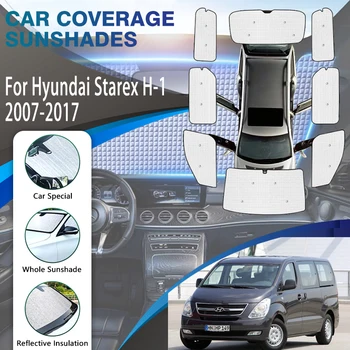 Acoperire completă Umbrele de soare Pentru Hyundai Starex H-1 Huiyi iMax perioada 2007-2017 Sunproof Umbră Acoperă Fereastra Viziere Parbrize Auto Accesorii