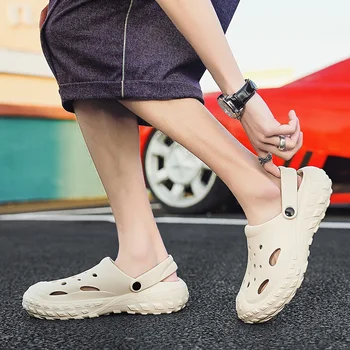 Bărbați Saboti Platforma Papuci de Vară în aer liber Casual Pantofi de Plaja si Non-alunecare Deget de la picior Închis EVA Sandale pentru Bărbați cu Talpă Moale Baie Slide