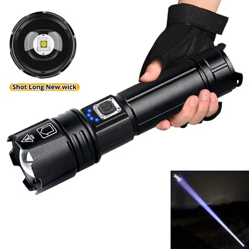 Cea mai Puternica Lanterna LED-uri de TIP C USB Reîncărcabilă Lanterna Lanterna Tactice Felinar Împușcat cu Rază Lungă Lampa Pentru Camping