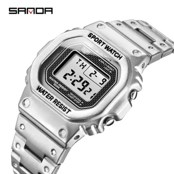 Ceasuri Pentru Barbati Femei SANDA Brand din Oțel Inoxidabil Digital Sport Militare Ceas Mens Impermeabil Ceas relogios masculino