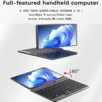 De vânzare la cald 12 Gen Mini-Jocuri N100 Laptop Intel Arin Lac N95 8 Inch Touch Screen 12G DDR5 Win11 Tabletă Notebook Mini PC WiFi6