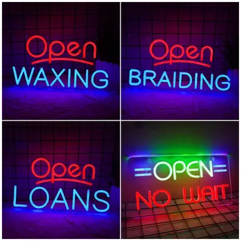 Deschide Ceara Cameră Semn de Neon Cadou Personalizat Lumina LED-uri de Frumusete Cameră Decor de Perete Pentru Genele Magazin de Unghii Cameră de Decorare Dormitor