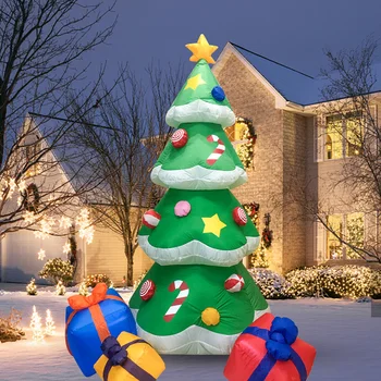 Gonflabile Lumini De Crăciun Copac În Aer Liber, Decoratiuni Cadou Jucarii Gonflabile Luminat, Pentru Casă Curte, Grădină Lwan Recuzită Peisaj Lampa