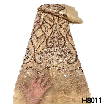 HFX de Lux din Africa de plasă tesatura dantelă 2023 Broderie cu margele paiete franceză tul rochie de mireasa din dantela