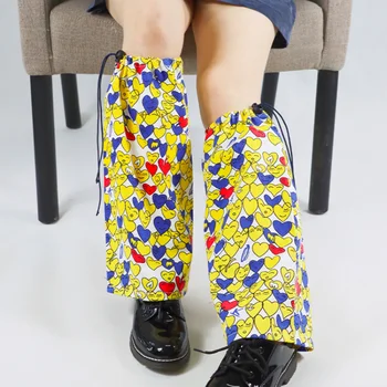 Harajuku Minunat JK încălzit de picior Femei Capac de Primăvară Dragoste Print Elev de Mult Șosete Japoneze Fata de Moda Lolita Kawaii Picioare Acoperi