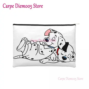 Kawaii Noapte Bună Dalmatian Qui Dort Travel Borsetă Pentru Femei Câine De Desene Animate Machiaj Cosmetice Organizator Frumusete De Stocare Dopp Kit