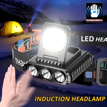 LED Far Lanternă Puternică USB Reîncărcabilă Lumina Cap COB Ultra Viață Lungă Lumina de Lucru Portabil de Pescuit Puternic Lampă de Cap