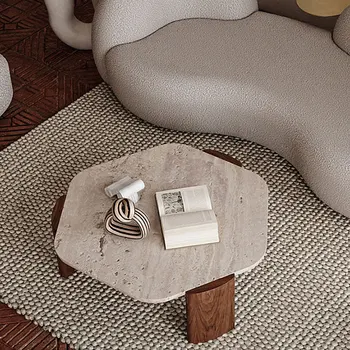 Marmura Nordic Mese De Cafea Hol Nuc Picioare Estetice Neregulate Masă De Cafea Japoneze Intrare Creative Mesa Decor Acasă