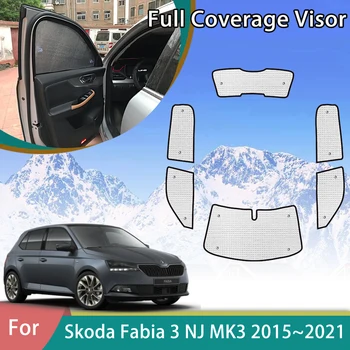 Masina Plina de Acoperire Parasolar Pentru Skoda Fabia 3 NJ MK3 Hatchback, Combi Tour 2015~2021 2017 Anti-UV Accesorii Auto Fereastră Parasolar