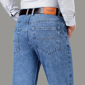 Mens Pantaloni de Cowboy Clasic Drept Blugi pentru Barbati 2022 Tendință de Bumbac de Înaltă Calitate Vrac Casual Regulate Pantaloni Joase Largi Xs