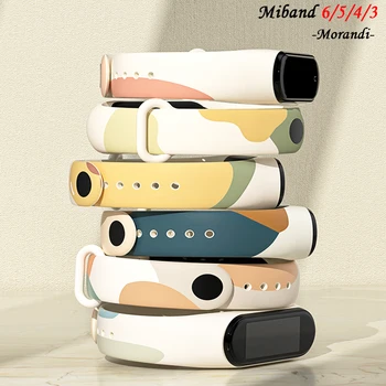 Moda Imprimate curea Pentru Xiaomi Mi Band 6 smartwatch-Bratara Silicon miband correa watchband bratara Mi Band 5 4 3 centura