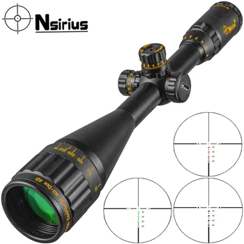 NSIRIUS de Aur 4-16X50 AOE Tactice Riflescope Vedere Optic Rosu Verde llluminate Cruce Reticul Vedere Vânătoare Pentru Sniper