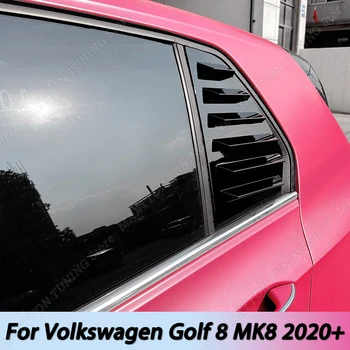 Negru lucios pentru Volkswagen Golf 8 MK8 2020+ șlițuri Laterale Fereastra din Spate Scoop Jaluzele Obturatorului Autocolante Capac Tapiterie Auto Styling