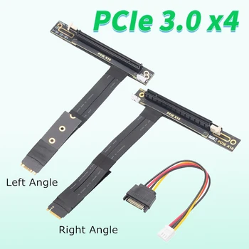 PCI-E 3.0 Riser Card M. 2 pentru unitati solid state pentru NVMe să PCIe x16 Miniere Cablu de Extensie Gen3 Cablu de Alimentare SATA 32G/bps pentru BTC Miner