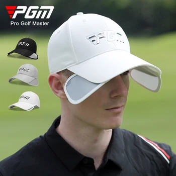 PGM Bărbați Pălărie Full-față Unisex protecție Solară, Pălării pentru Golf Retractabil Sudoare de Absorbție Flash Uscat Tenis Capac Bărbați Sport & Leisure Pălărie