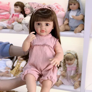 Papusa Reborn Plin Email 55cm Imitație Baby Doll Papusa Fata Bjd Papusa Set Complet Bebe Renăscut Păpuși pentru Fete Păpuși Reborn