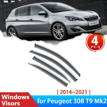 Parbriz Deflectoare pentru Peugeot 308 II 2 T9 Trapa 2014~2021 2017 2020 Accesorii Auto Windows Viziere de Ploaie Spranceana Tent Tapiterie