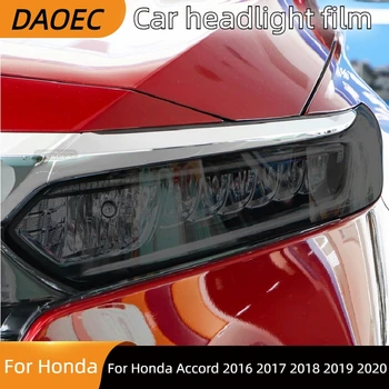 Pentru Honda Accord 2016 2017 2018 2019 2020 Farurilor Auto de Protecție de Film Tentă de Fum Negru Transparent TPU Protecție Autocolant