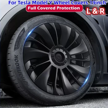 Pentru Tesla Model Y Capace de Roți De 19 Inci Inducție Capace de Roți 2023 Accesorii Negre Hup Capac de Înlocuire 19inch Gemeni Capace