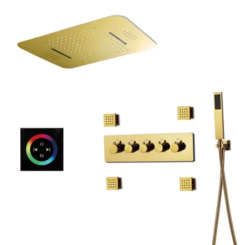 Produse Noi 2021 Lux, Muzică, Design 3-tip Termostat Led Smart Set de Duș de Aur