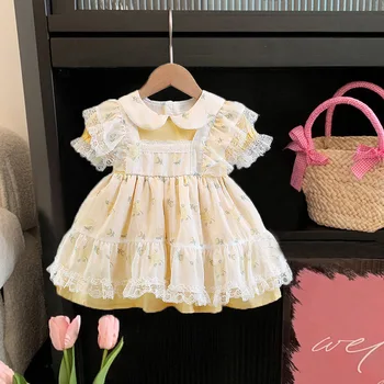 Rochie Pentru Copii Fata 2023 Lolita Fete Copii Dantelă Florale Fetițe Minunate Boutique Vestidos Copii Formale Rochii De Ocazie
