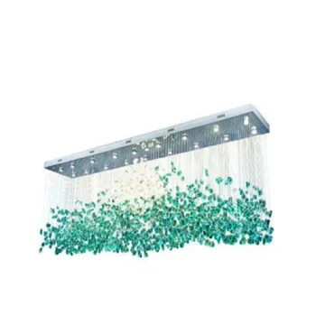 Sala De Mese De Lux Cristal Candelabru Modern Living Verde Transparent Piatra Lampă De Sticlă Sala De Inginerie De Iluminat