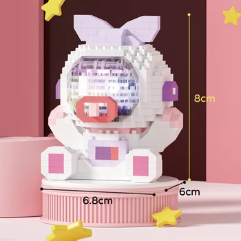 Spațiu, astronaut, cu lumini LED mini diamond caramida copii blocuri de puzzle educativ pentru copii jucării pentru fete cadouri