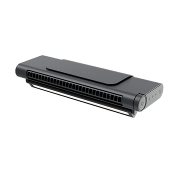 USB de Birou Portabil Desfrunziți de Încărcare Ventilator Puternic Agățat Ecran Fan (Negru,1 Set)