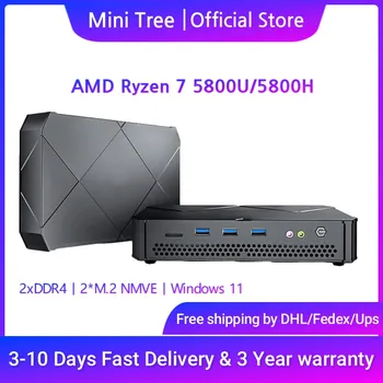 Ventilator de răcire AMD Mini PC Gamer Ryzen9 5900HX R7 5800H 5625U Computer Desktop DDR4 3200MHz PCIe4.0 2,5 G LAN 8K HTPC WiFi6