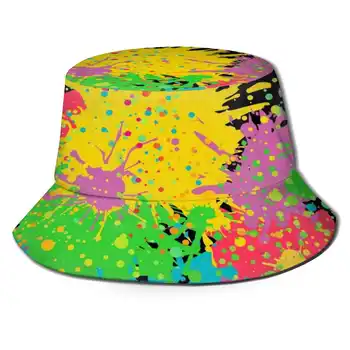 Vopsea Stropi Stropi De Abstract Design Plin De Culoare De Imprimare Găleată Pălării De Soare Capac Vopsea Stropi Stropi Abstracte De Artă Pline De Culoare