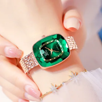 WIILAA Diamant Verde de Lux Femei Cuarț Ceas 2023 Brățară Montre Femme Doamnelor Încheietura Ceasuri Pentru Femei Ceas Relogio Feminino